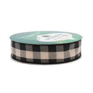 Member's Mark Premium Wired Ribbon 50 Yards 1-1/2 in Width, Buffalo Plaid